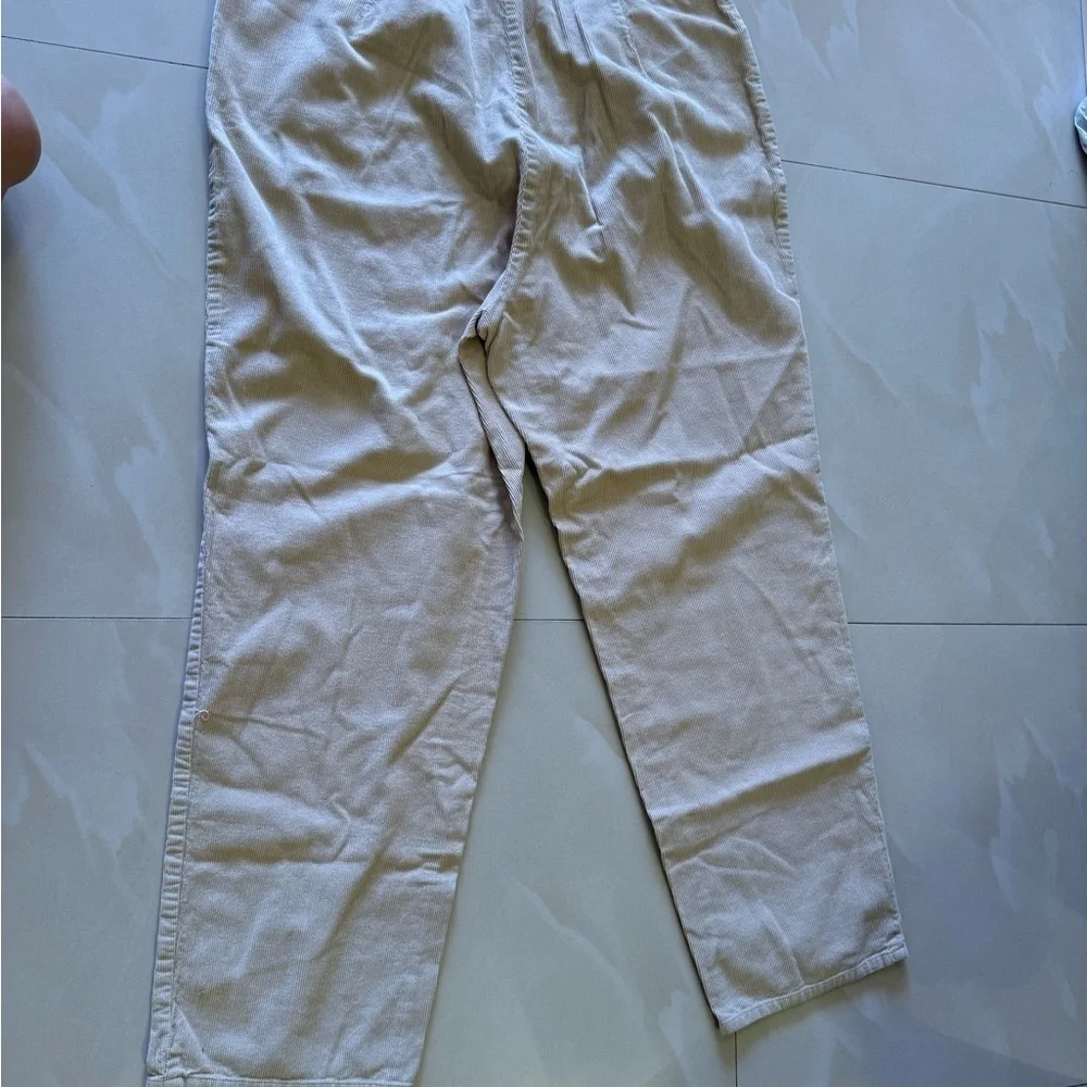 Polo by Ralph Lauren 18 W corduroy cream ribbed pants business casual Cotton